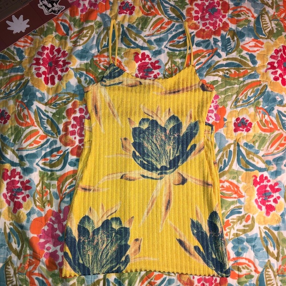 Yellow Ribbed BodyCon Midi Dress💛 - Picture 2 of 4